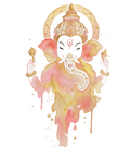 Ganesha Unisex Oversized T-Shirt — Peach Blossom & Gold