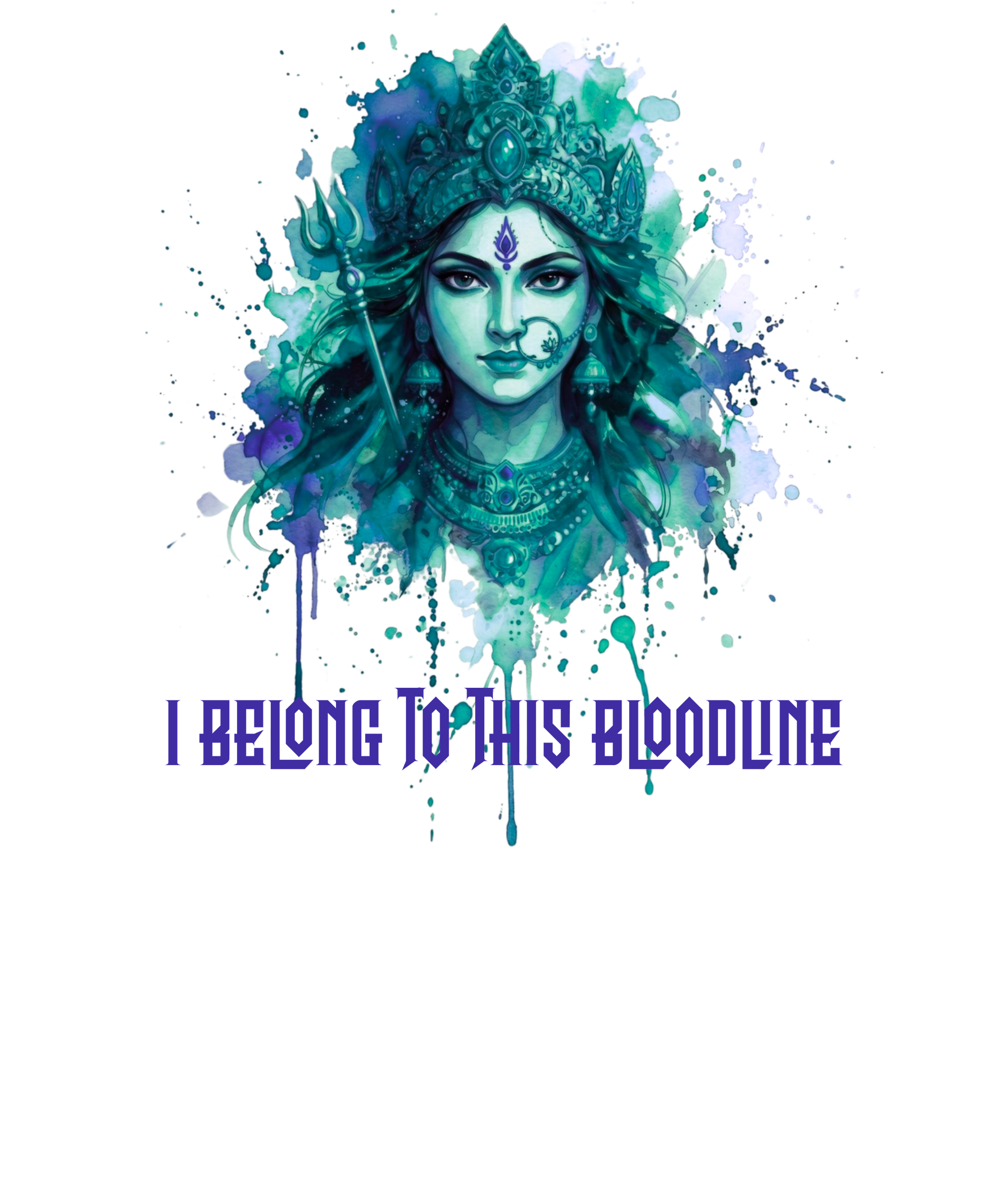 Devi Bloodline - Ganga Teal Oversized Tee