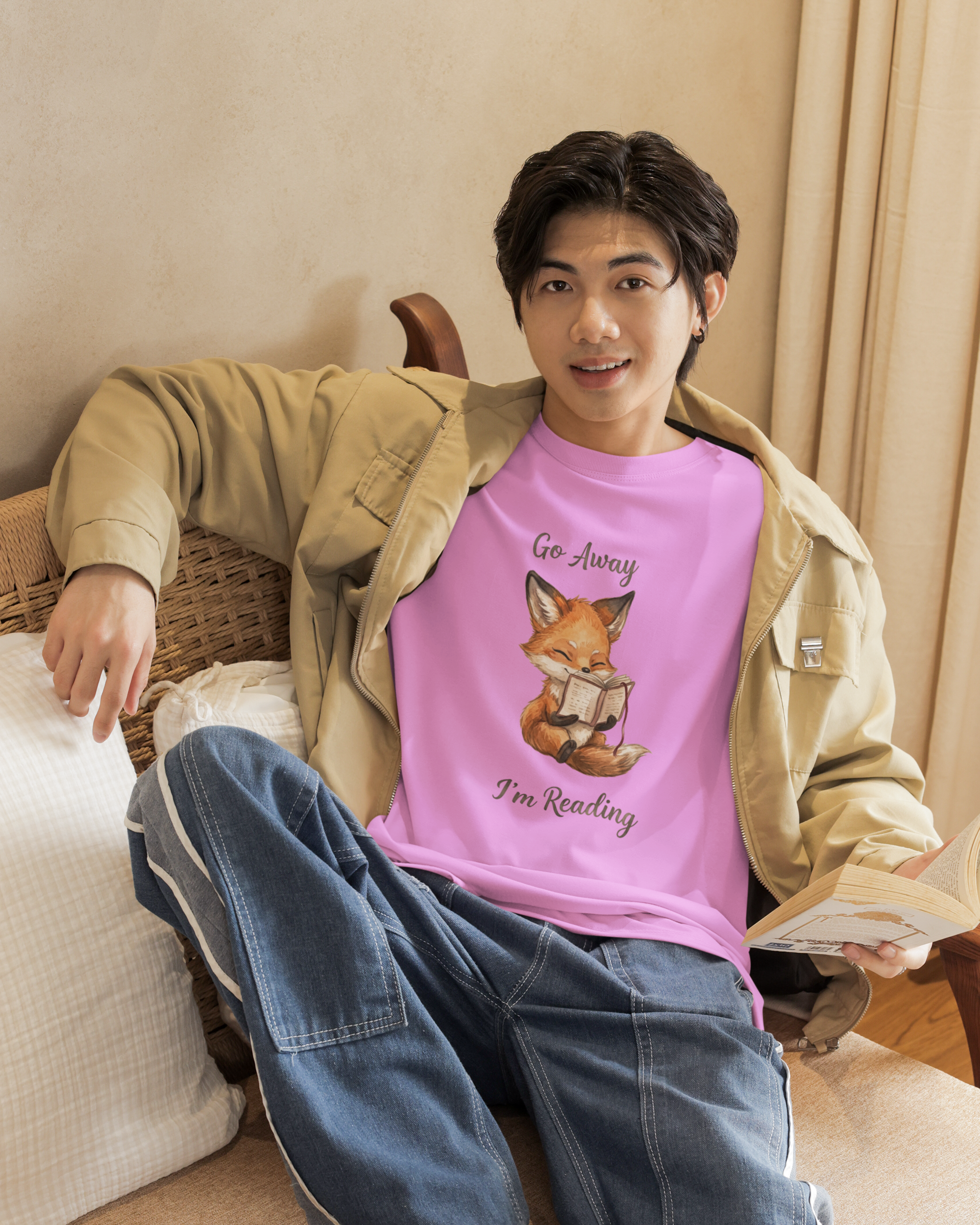 Fox Off, I'm Reading Oversized Tee