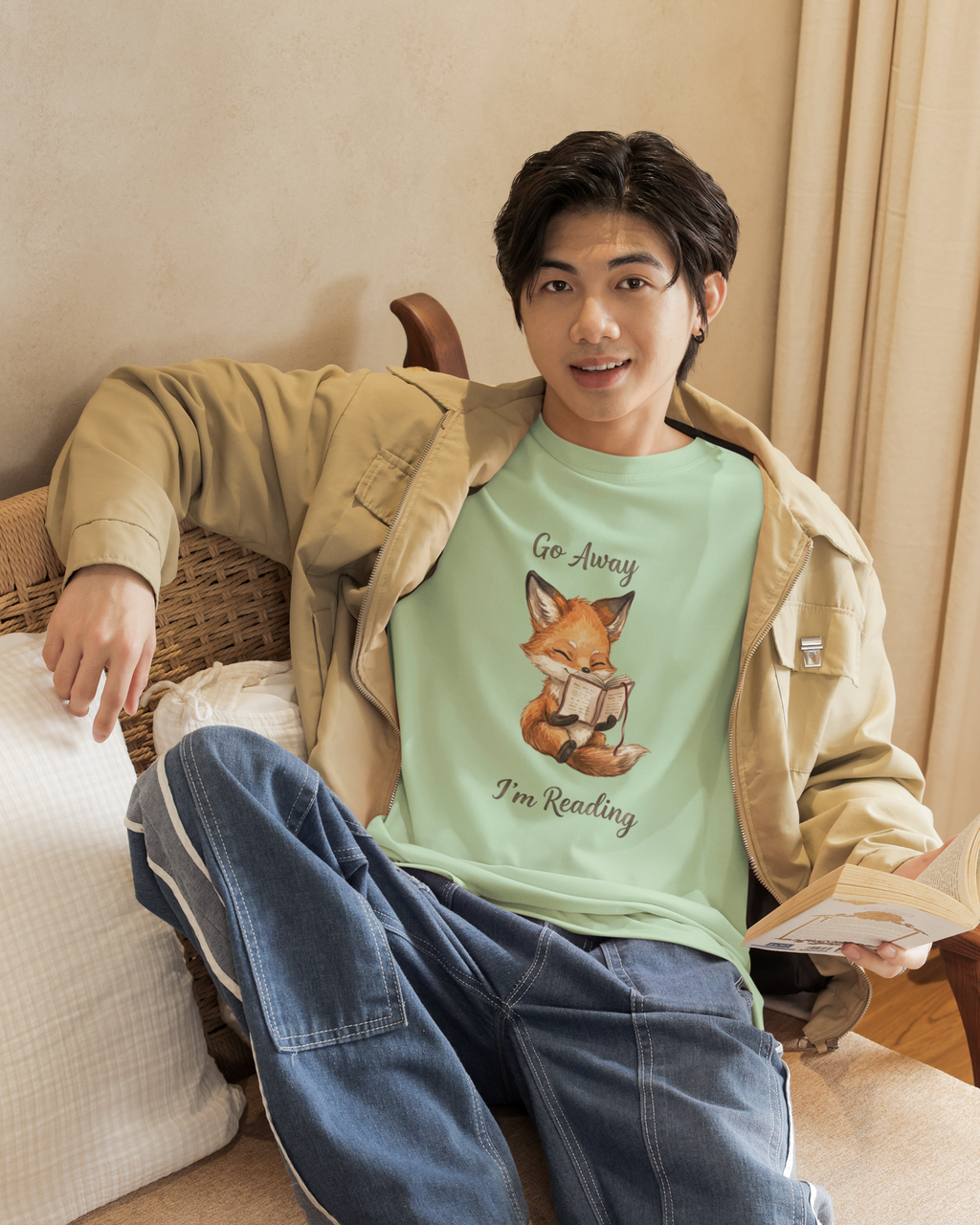 Fox Off, I'm Reading Oversized Tee