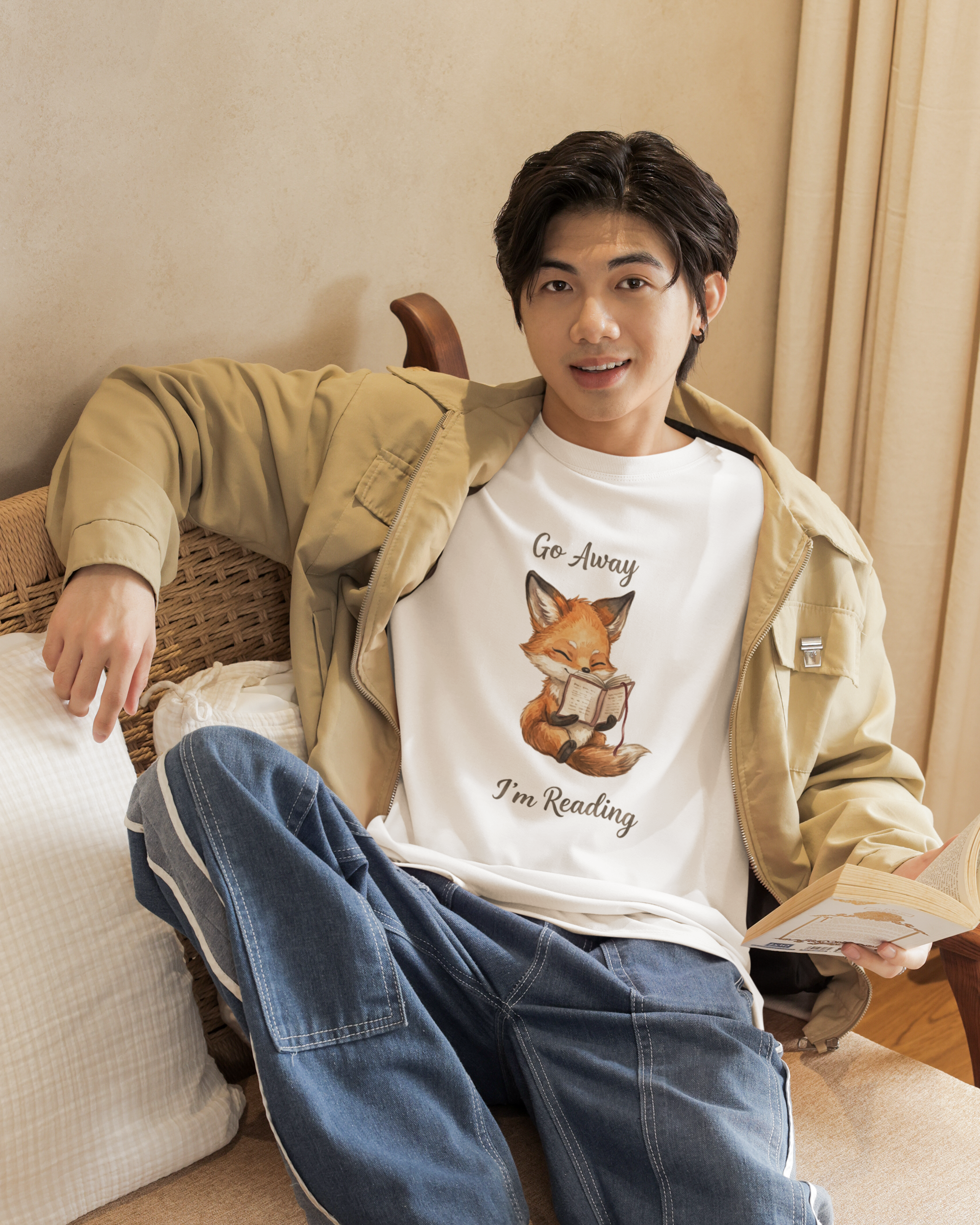 Fox Off, I'm Reading Oversized Tee