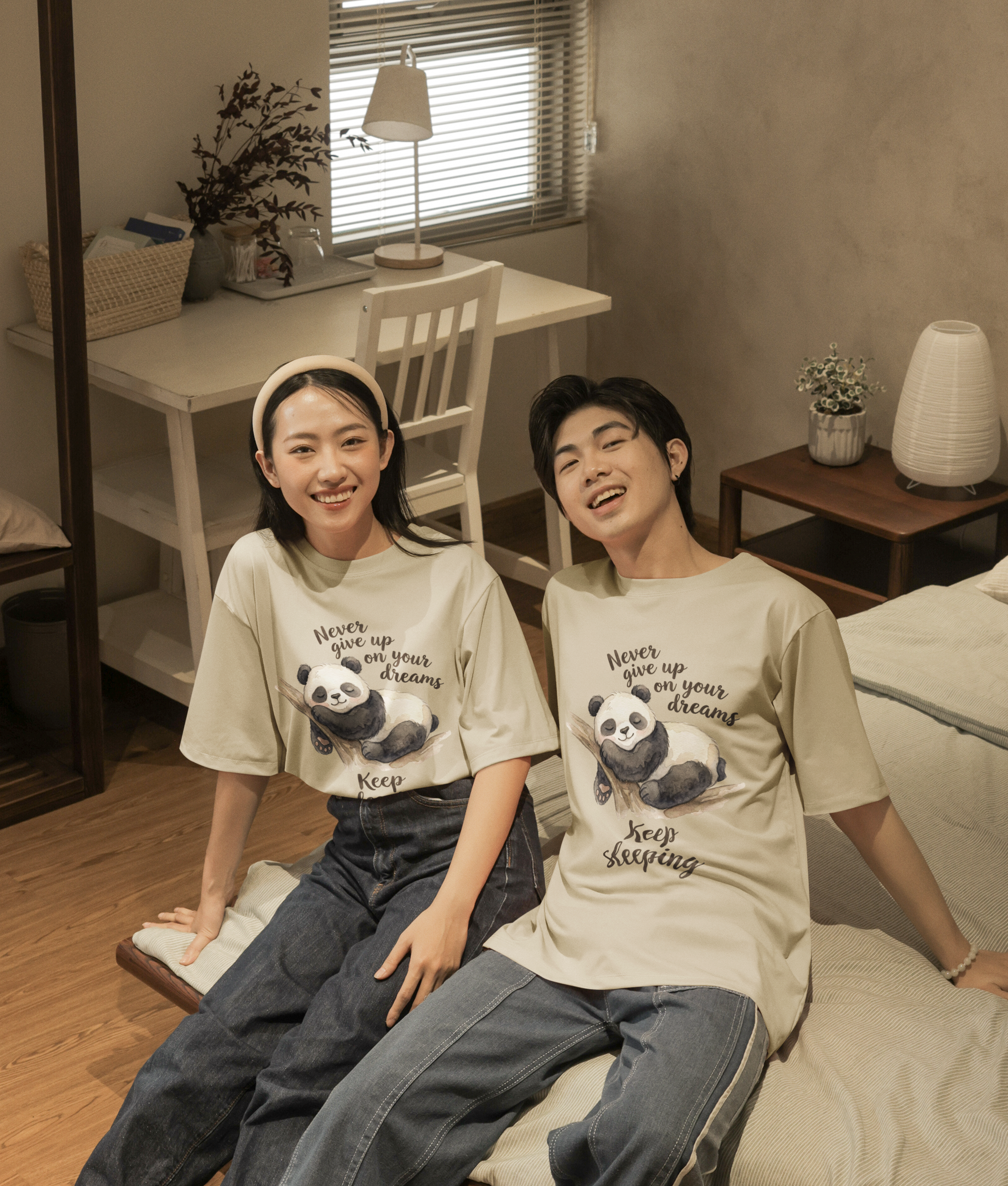 Napping Panda Oversized Tee