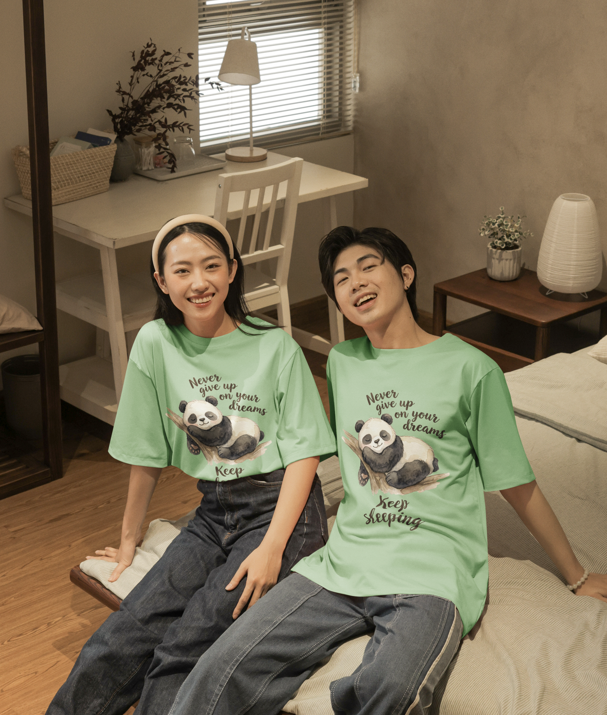 Napping Panda Oversized Tee
