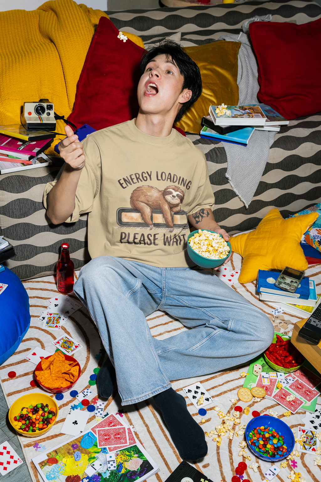 Sloth Mode Oversized Tee