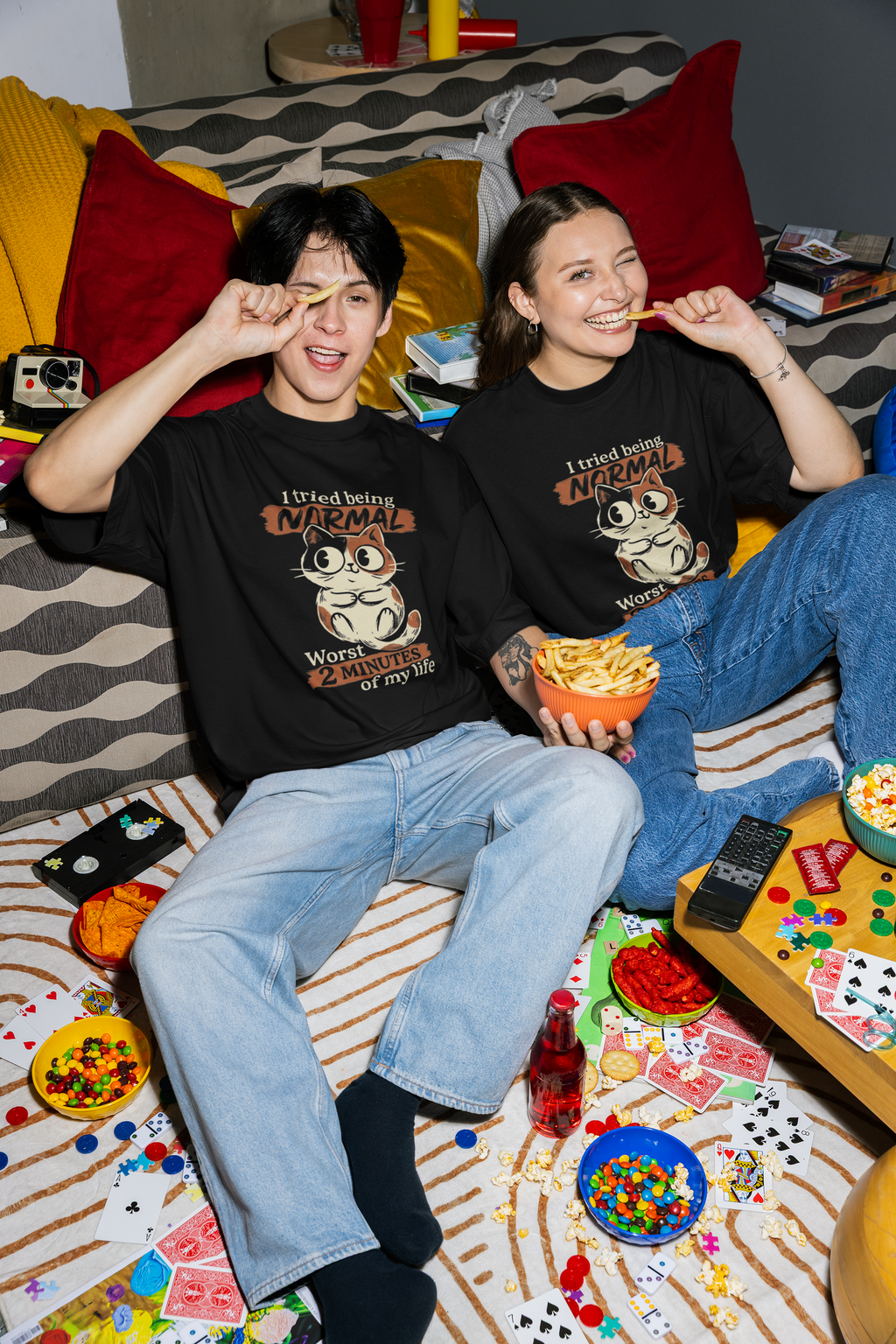 Chaotic Cat Oversized Tee