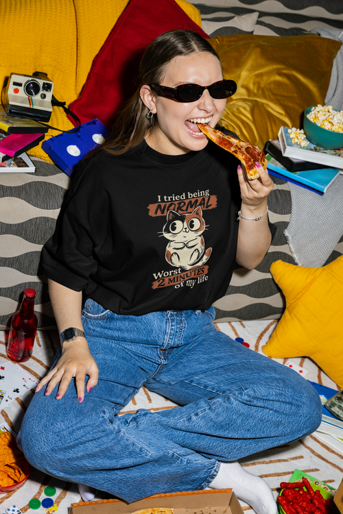 Chaotic Cat Oversized Tee