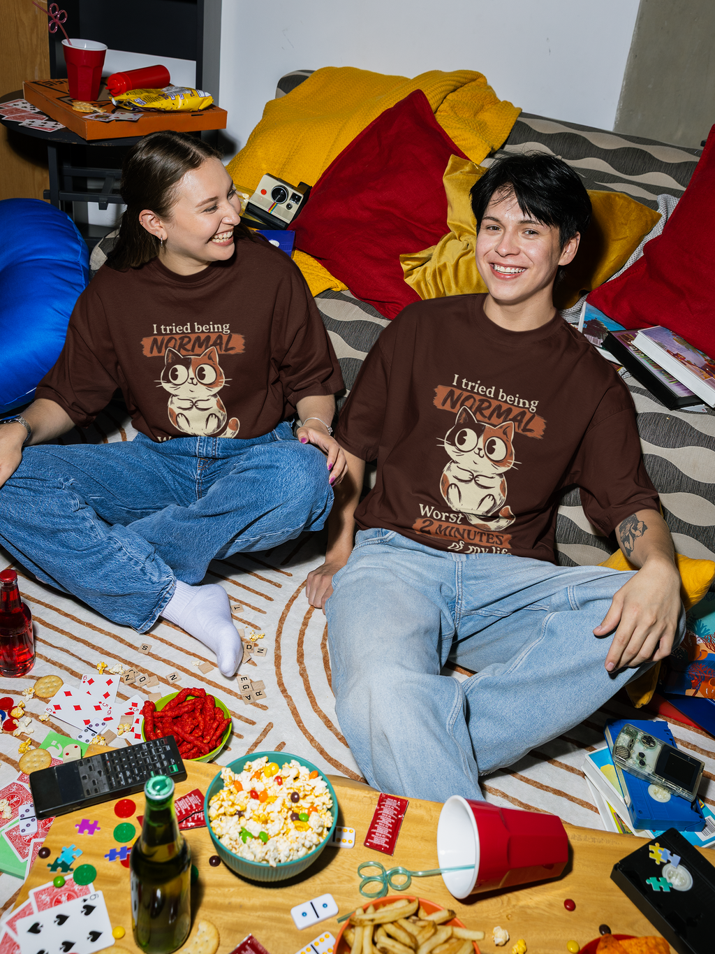 Chaotic Cat Oversized Tee