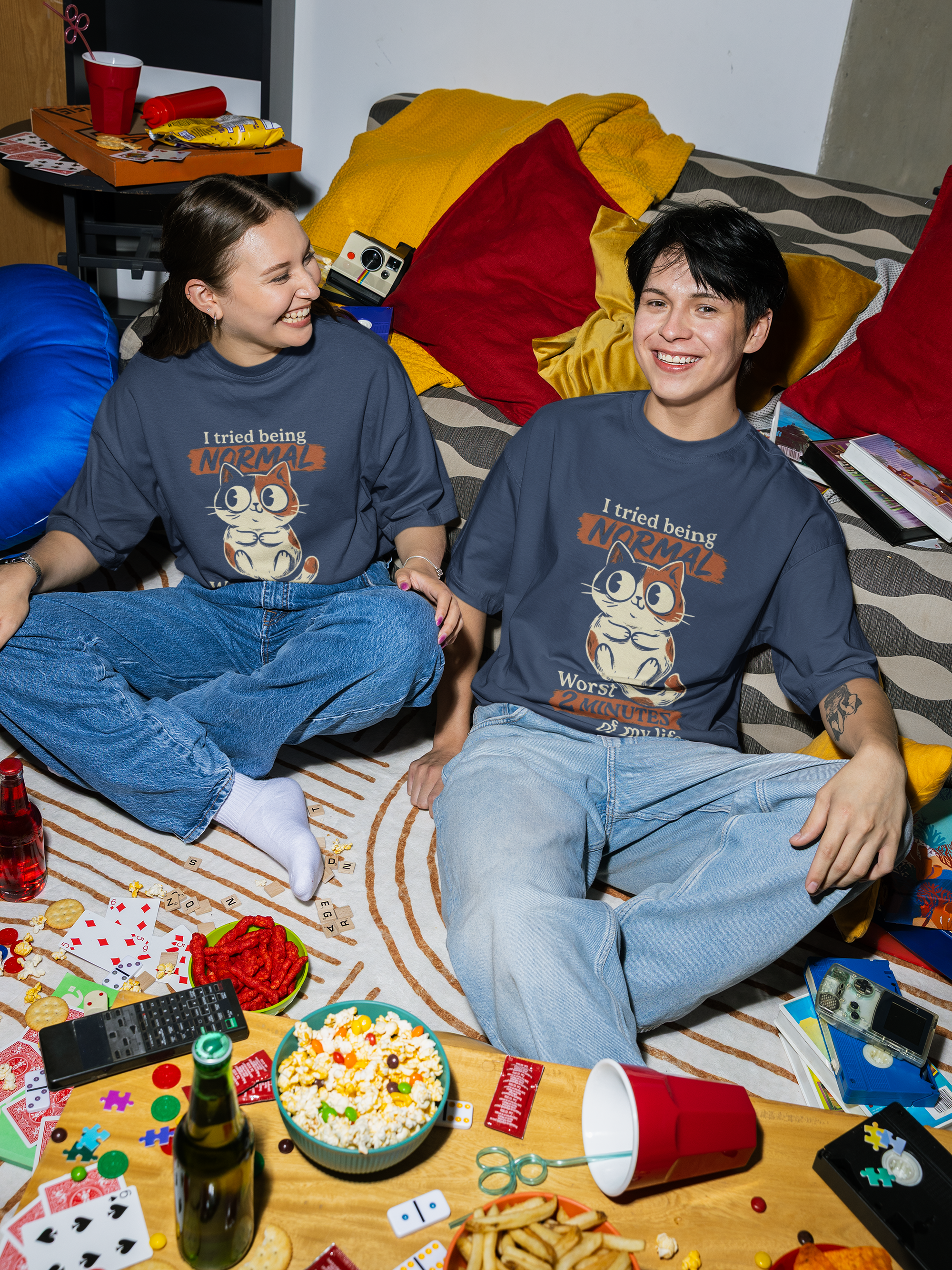 Chaotic Cat Oversized Tee