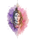 Shivashakthi Unisex Oversized T-Shirt — Violet Dusk & Rose Dawn
