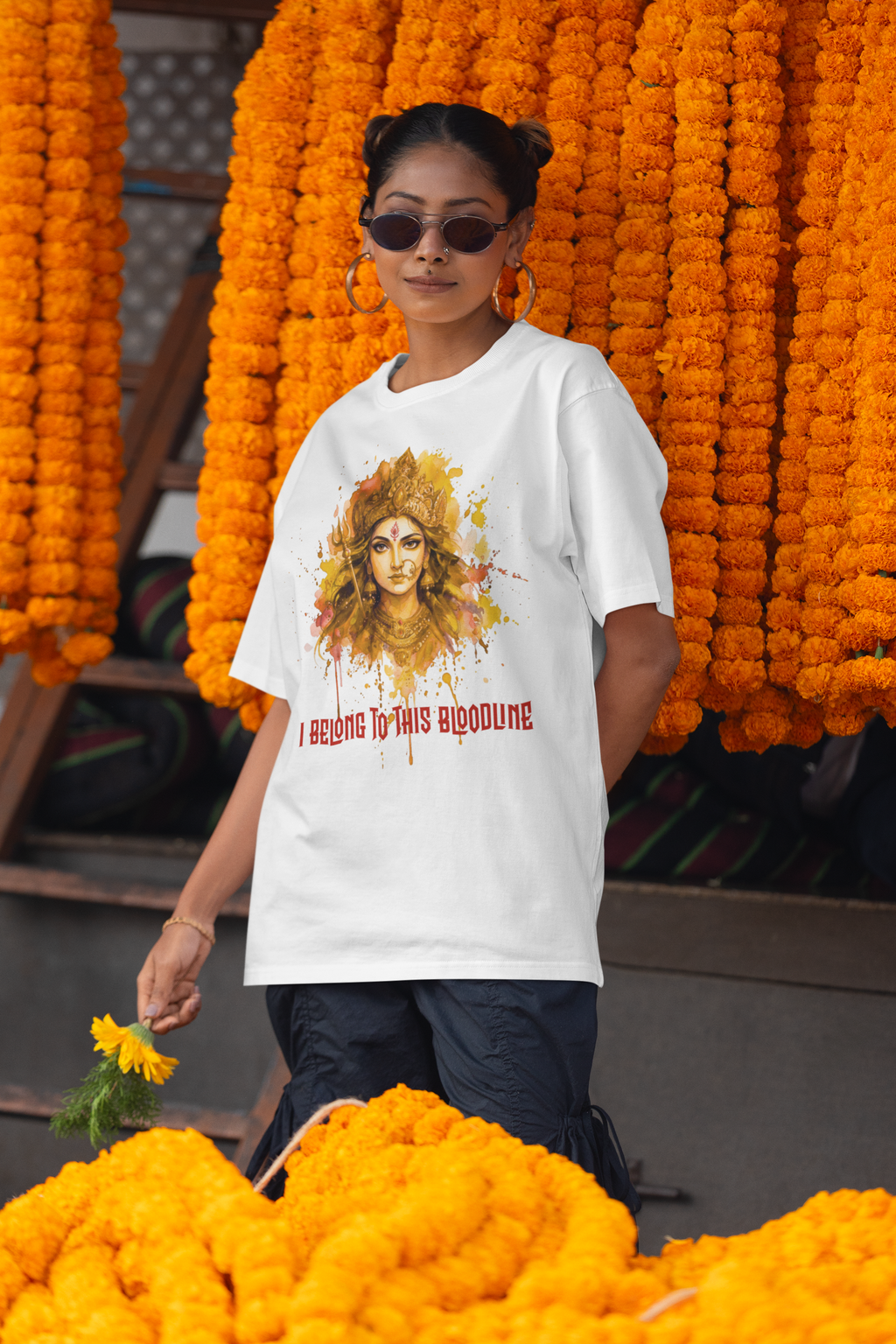 Devi Bloodline - Ambika Gold Oversized Tee