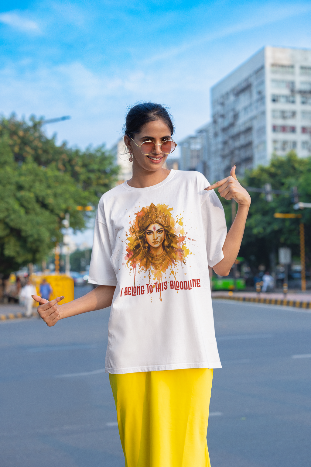 Devi Bloodline - Ambika Gold Oversized Tee