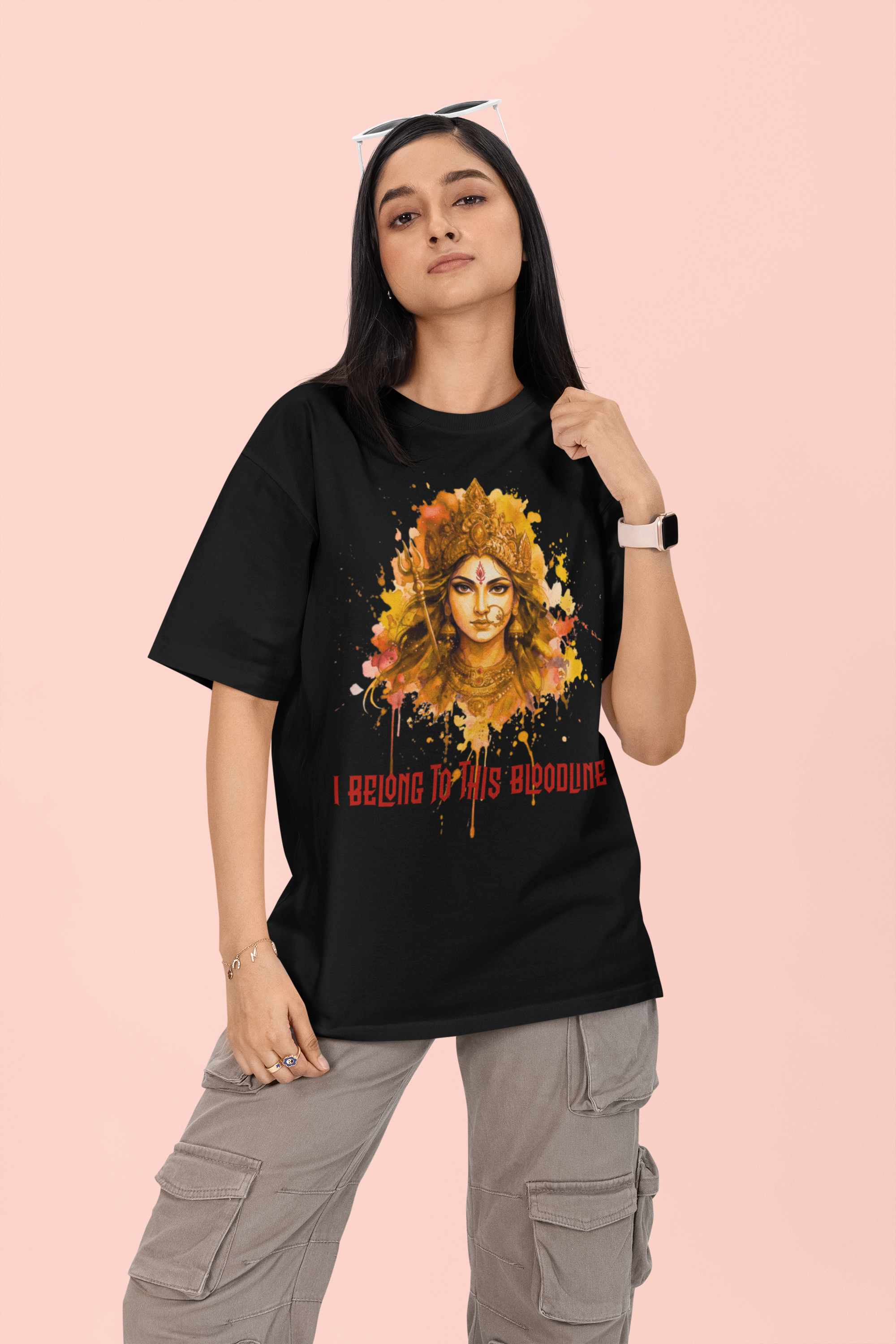 Devi Bloodline - Ambika Gold Oversized Tee